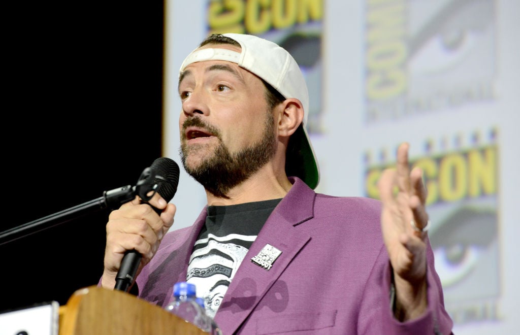 Kevin Smith speaks during 2019 Comic-Con International on July 20, 2019 in San Diego, California.