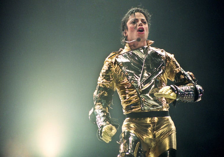 Michael Jackson performs onstage