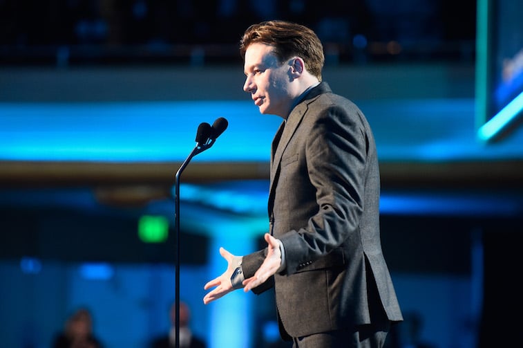 Mike Myers speaks onstage