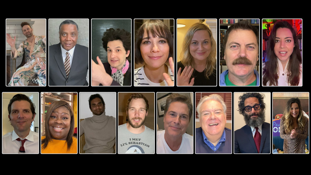 A screenshot from "A Parks and Recreation Special" on NBC.