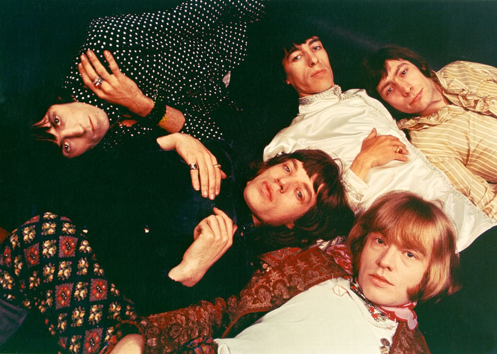 The Rolling Stones lying on the floor