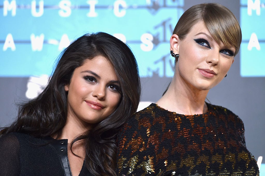 Selena Gomez and Taylor Swift attend the 2015 MTV Video Music Awards