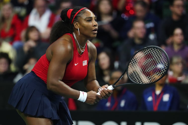 Serena Williams playing tennis