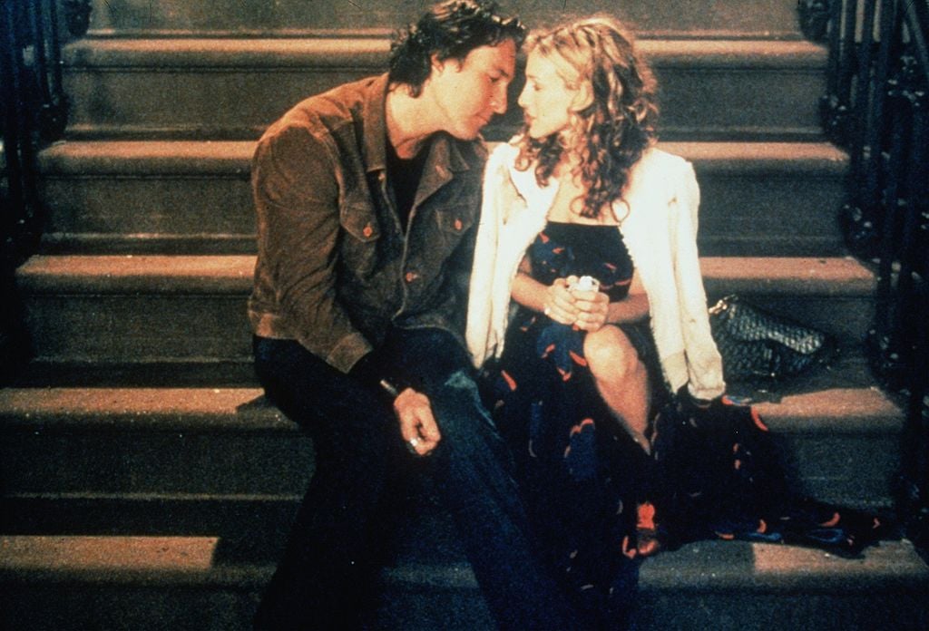 Sarah Jessica Parker (Carrie) and John Corbett (Aidan) in "Sex and the City"