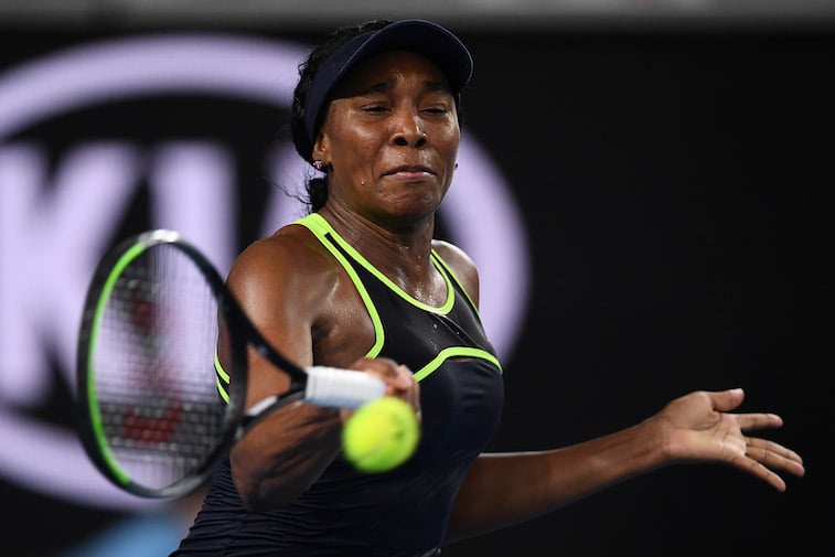 Venus Williams plays tennis