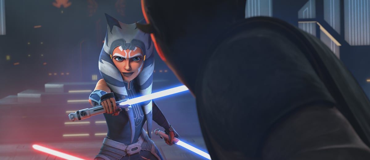 Ahsoka and Maul face off in their duel on Mandalore in 'Star Wars: The Clone Wars' 