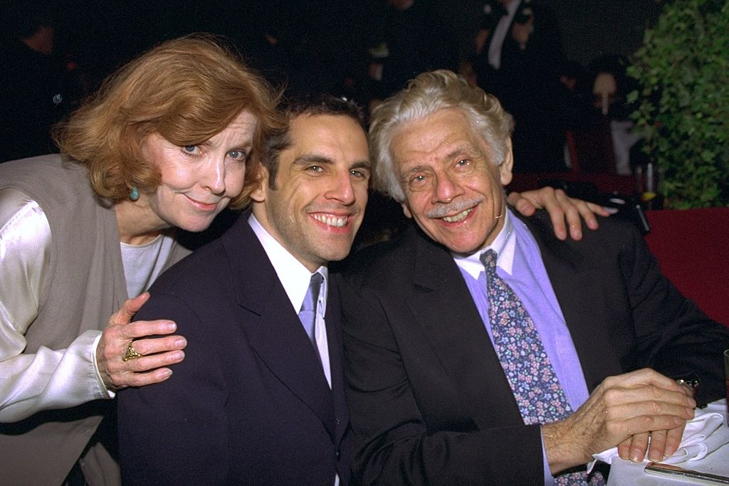 Anne Meara, Ben Stiller, and Jerry Stiller attend the premiere of 'Flirting with Disaster'