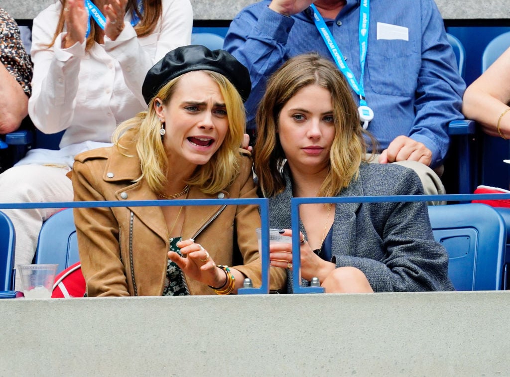 Cara Delevingne and Ashley Benson attend the 2019 US Open Women's final on September 07, 2019 in New York City