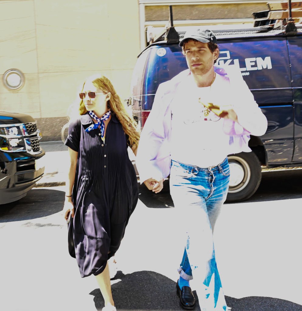 Ashley Olsen and Louis Eisner seen on the streets of Manhattan on July 1, 2019 in New York City