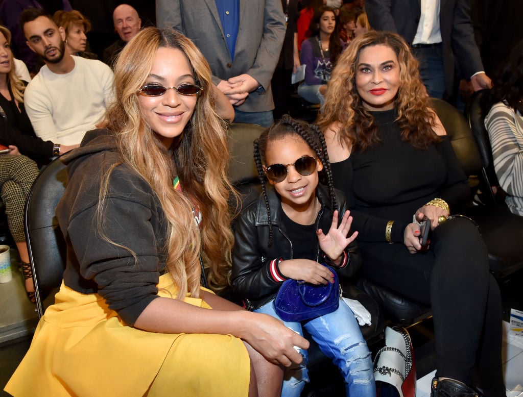 Beyonce Knowles Carter, Blue Ivy Carter, and Tina Knowles Lawson