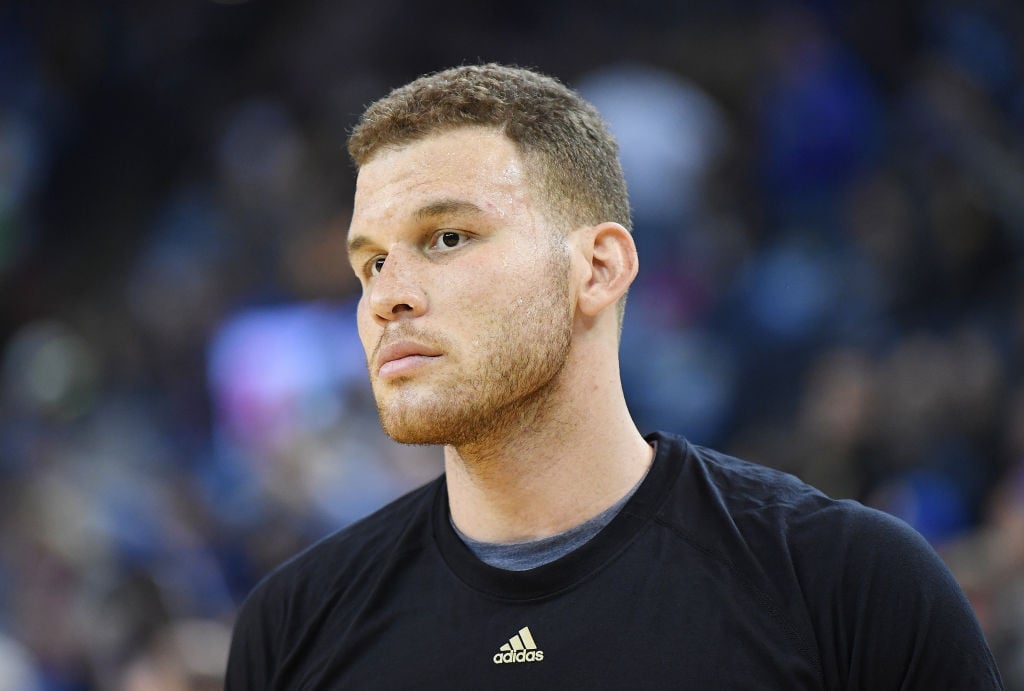 Blake Griffin looking away from the camera with a neutral expression