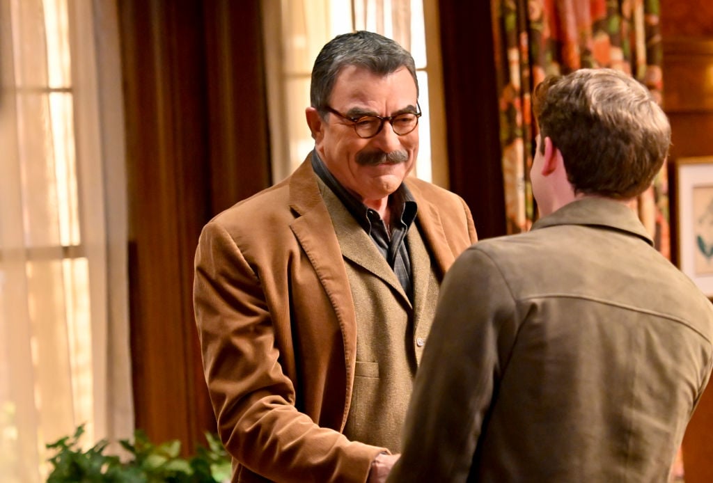 Tom Selleck as Frank Reagan, Will Hochman as Joe Hill on 'Blue Bloods'