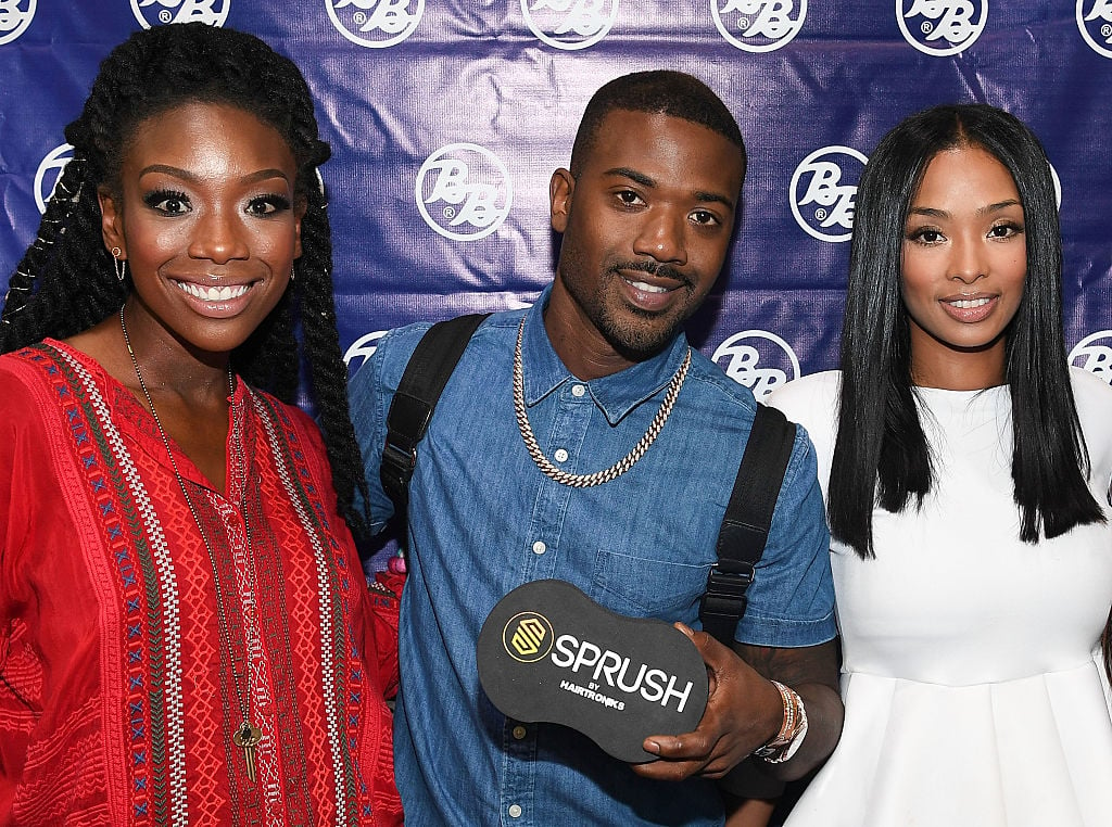 Brandy Norwood, Ray J, and Princess Love in 2016