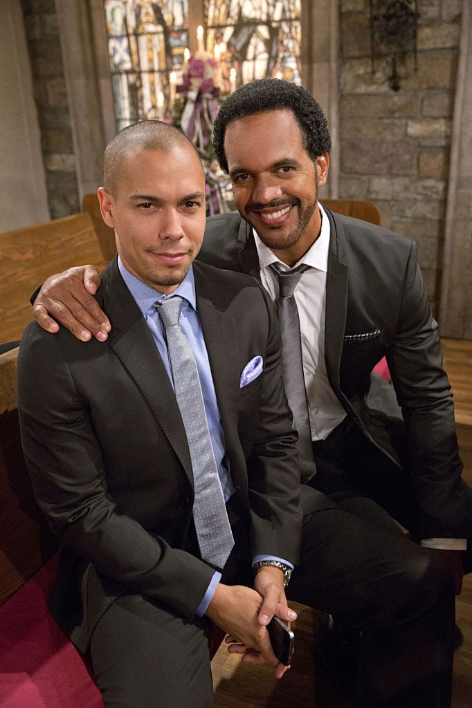 Bryton James and Kristoff St. John on 'The Young and the Restless' in 2014