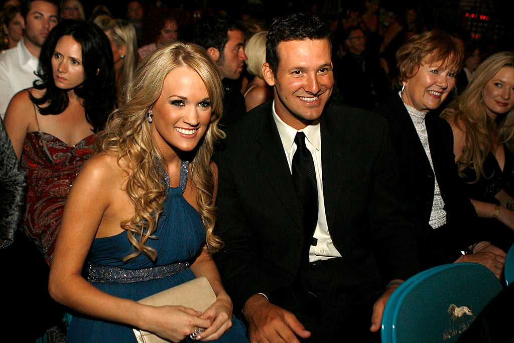 Carrie Underwood and Tony Romo attend the 2007 Academy of Country Music Awards
