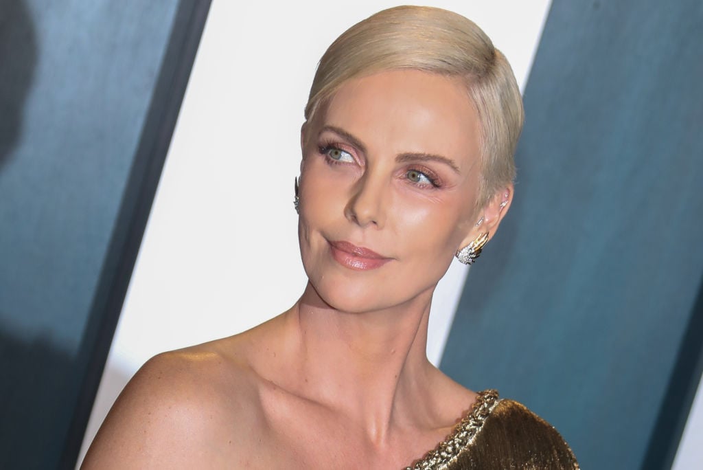 Charlize Theron at the 2020 Vanity Fair Oscar party