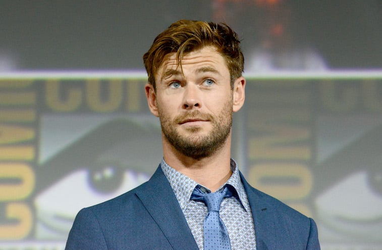 Chris Hemsworth speaks onstage