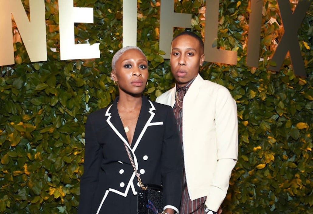 LOS ANGELES, CALIFORNIA - JANUARY 05: (L-R) Cynthia Erivo and Lena Waithe attend the Netflix 2020 Golden Globes After Party on January 05, 2020 in Los Angeles, California.