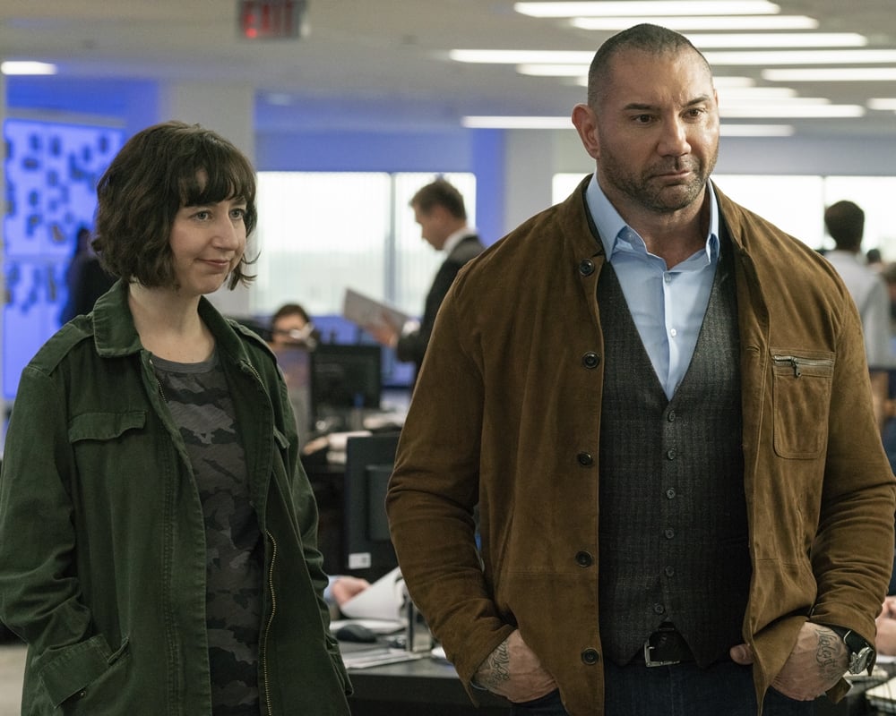 Dave Bautista and Kristen Schaal