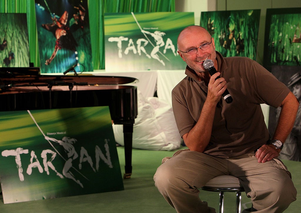 Phil Collins pose during the rehearsals for the Tarzan Musical
