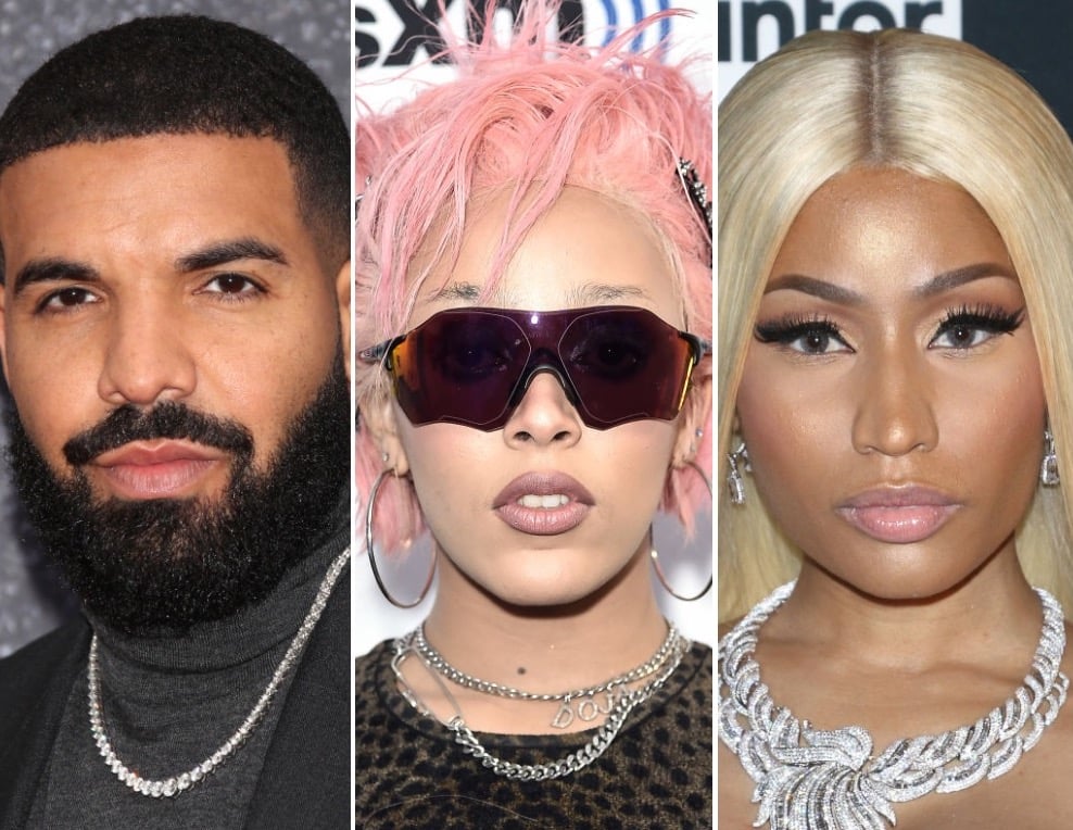 Drake, Doja Cat, and Nicki Minaj