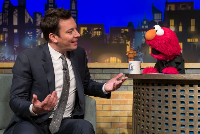 Elmo and Jimmy Fallon