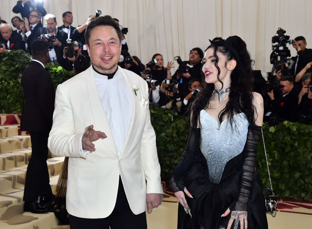 Elon Musk and Grimes arrive for the 2018 Met Gala
