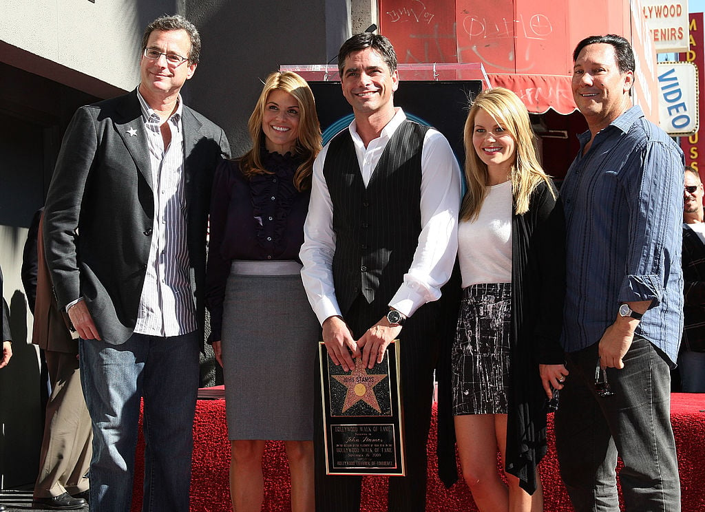 Comedian Bob Saget, producer Lori Laughlin, actor John Stamos, actress Candice Bure and Jeff Franklin 