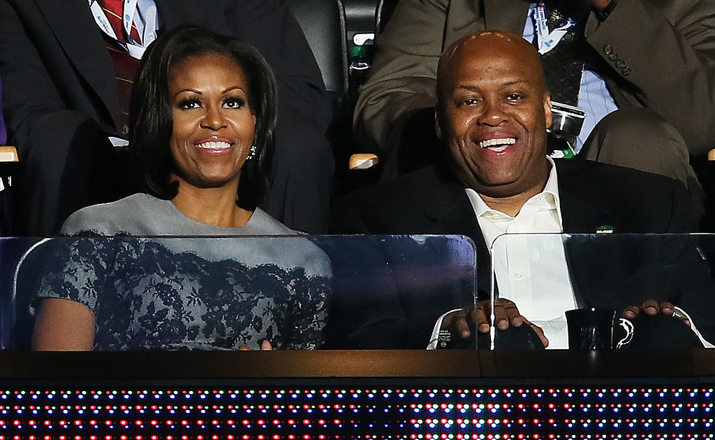 Michelle Obama and her older brother Craig Robinson