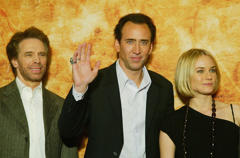 Producer Jerry Bruckheimer, and actors Nicolas Cage and Diane Kruger promoting 'National Treasure', 2004