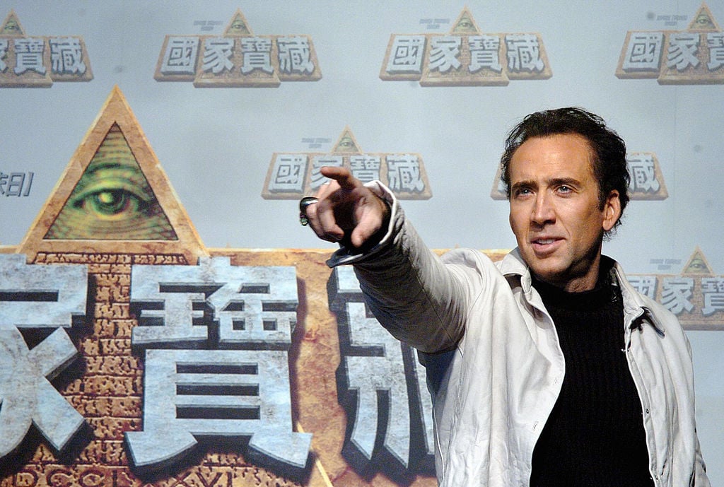 Nicolas Cage promoting 'National Treasure' 2004