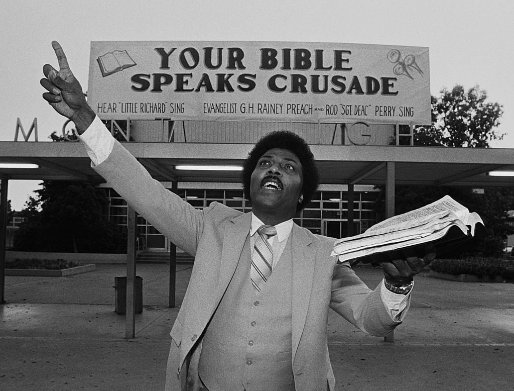 Little Richard preaching in 1981