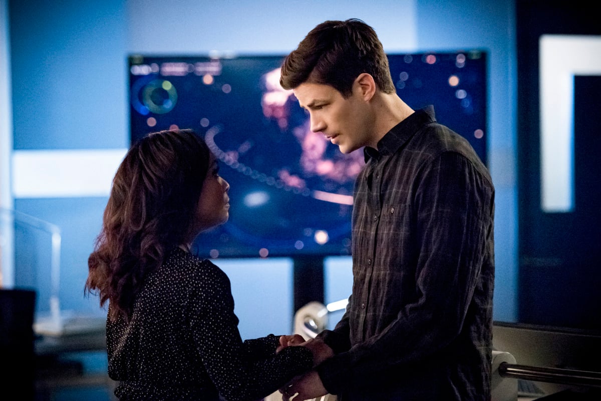 Grant Gustin and Candice Patton