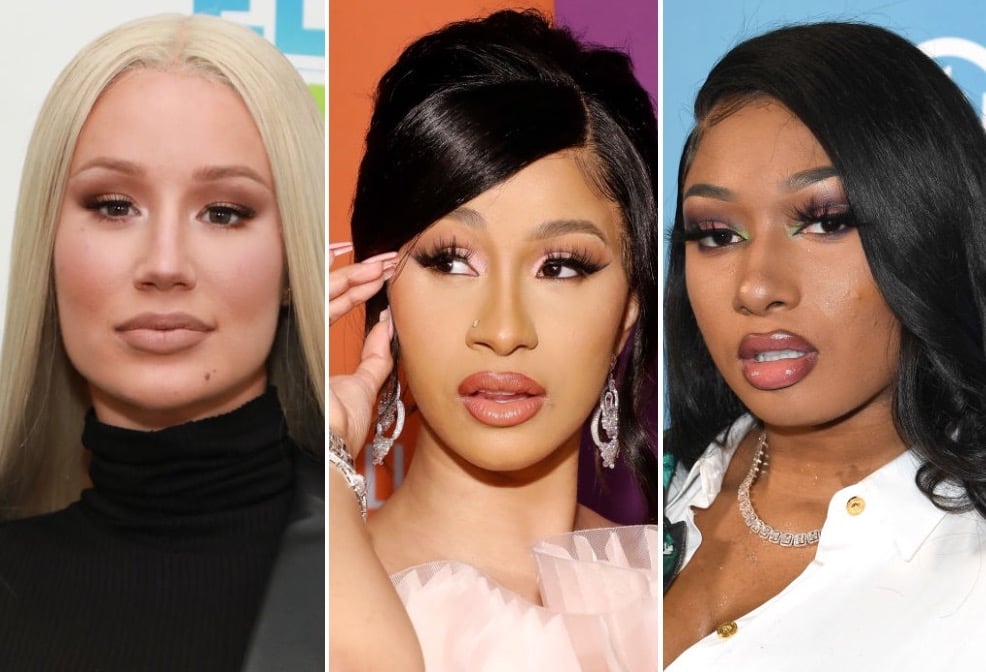 Iggy Azalea, Cardi B, and Megan Thee Stallion