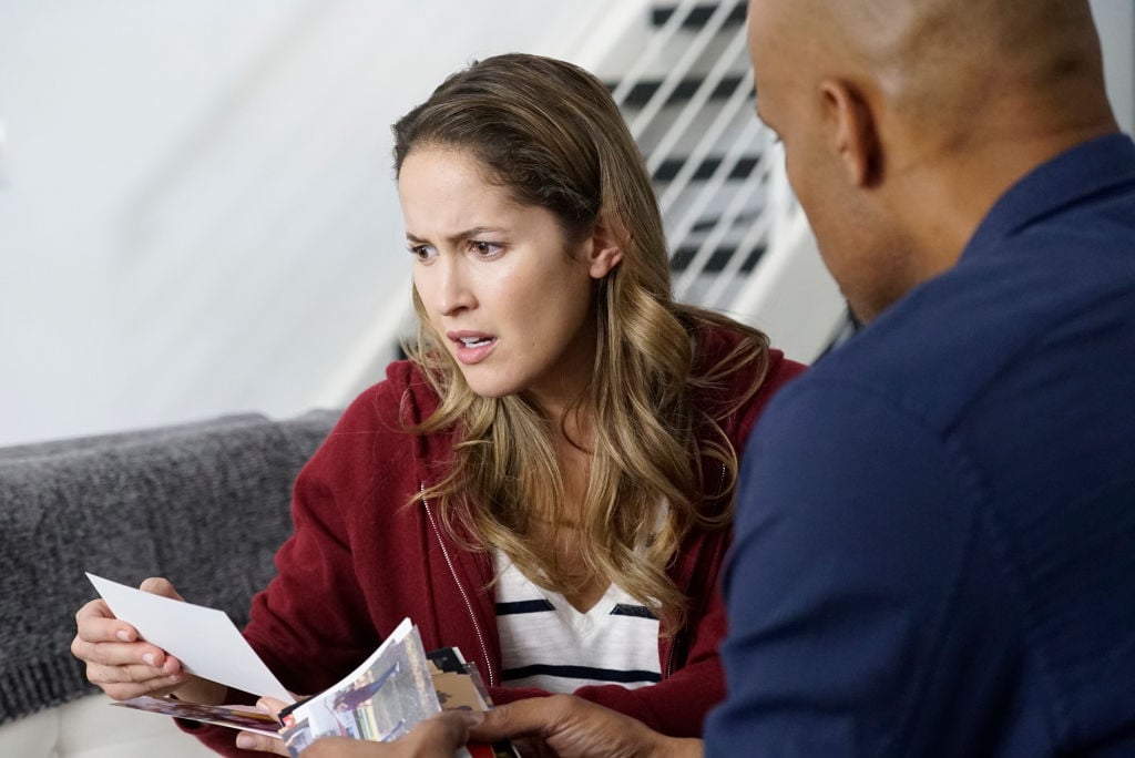 Jaina Lee Ortiz as Andy Herrera and Boris Kodjoe as Robert Sullivan onABC's "Station 19" - Season 3