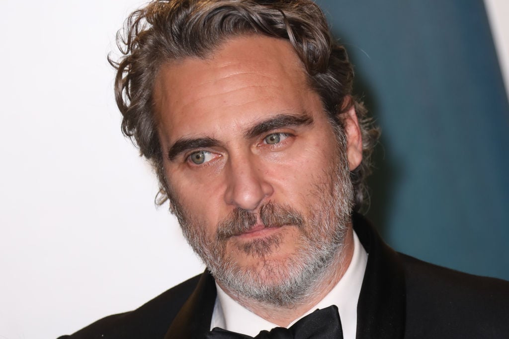 Joaquin Phoenix at the 2020 Vanity Fair Oscar party