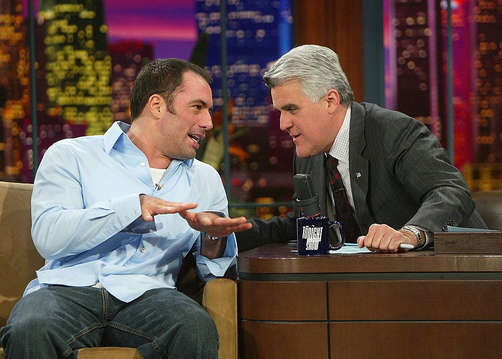 Joe Rogan and Jay Leno talking on an episode of 'The Tonight Show'