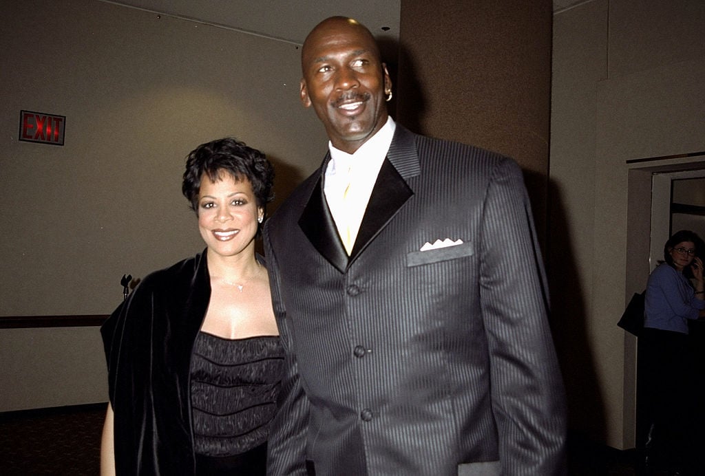 Michael Jordan and wife Juanita at benefit for the All Kids Foundation at the Marriott Marquis Hotel