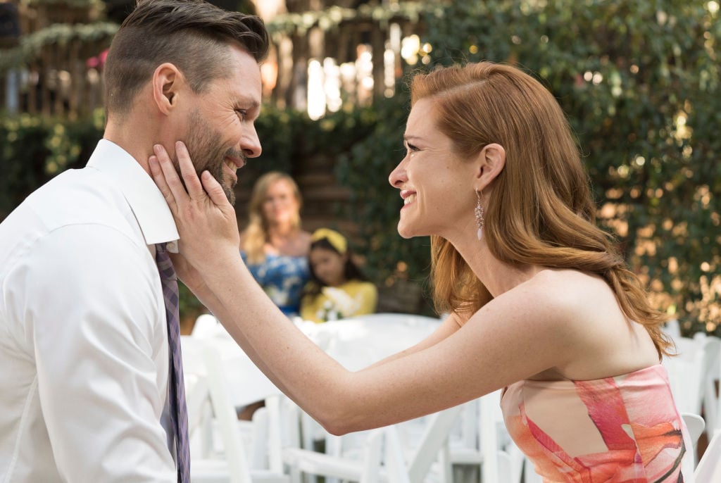 Justin Bruening as Matthew and Sarah Drew as April on ABC's "Grey's Anatomy" - Season Fourteen