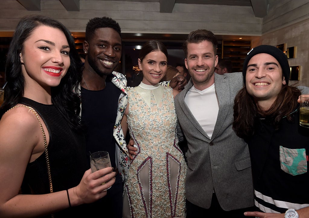 Kailah Casillas and Dean Bart-Plange, actress Shelley Hennig, and TV personalities Johnny Devenanzio and Dione Mariani attend the MTV Press Junket