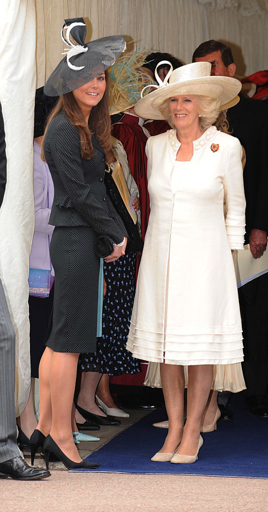 Kate Middleton and Camilla Parker Bowles at Order of the Garter service in 2008