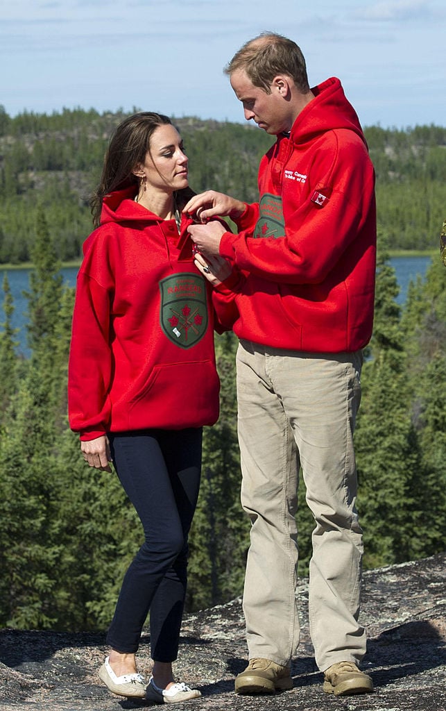 Kate Middleton and Prince William in Canada wearing matching sweatshirts