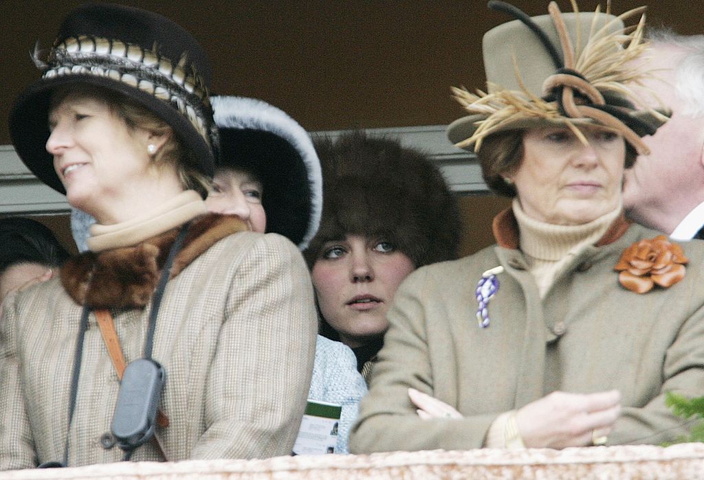 Kate Middleton stands in the royal box to watch the Cheltenham Races, March 2006