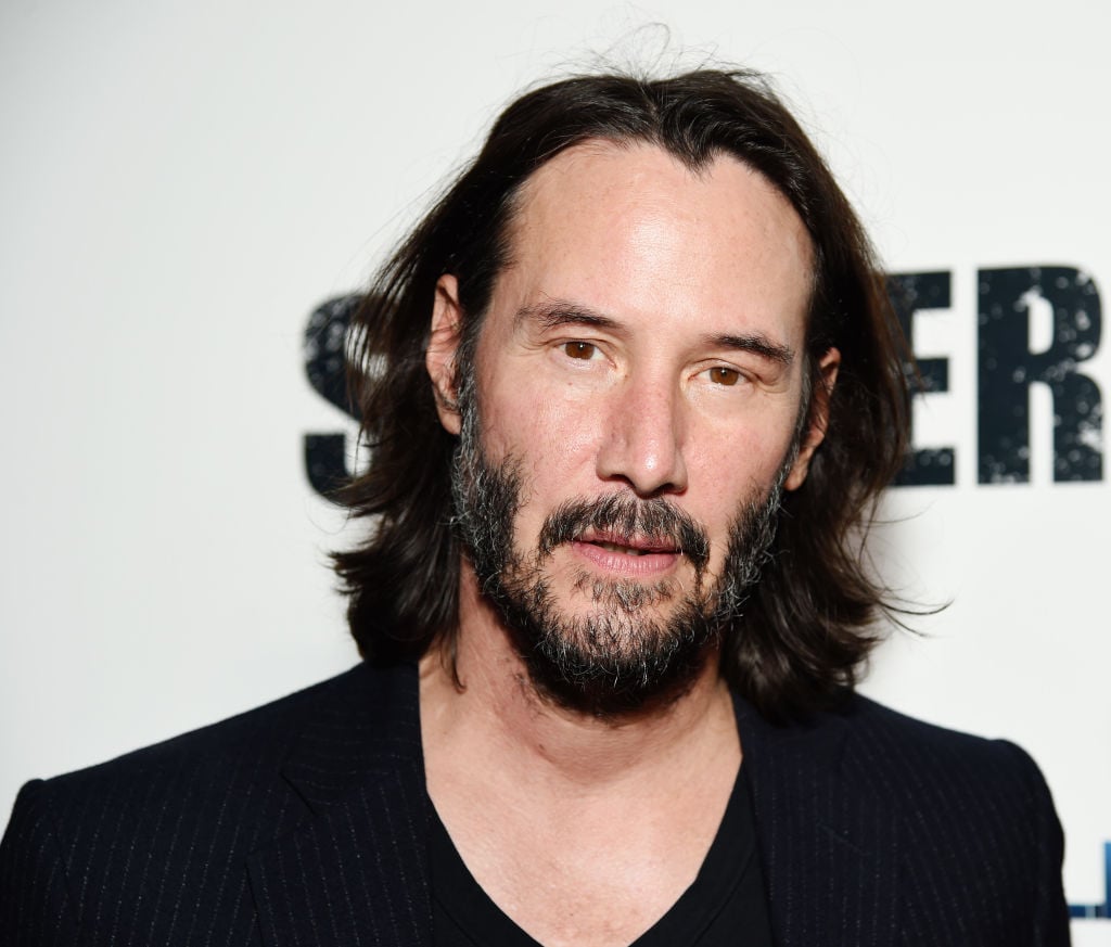 Keanu Reeves on the red carpet at a movie premiere in September 2019