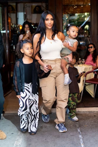 Kim Kardashian West with North and Chicago