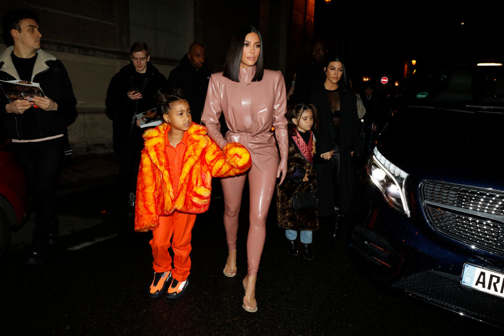 Kourtney Kardashian, daughter Penelope Disick, Kim Kardashian and daughter North West