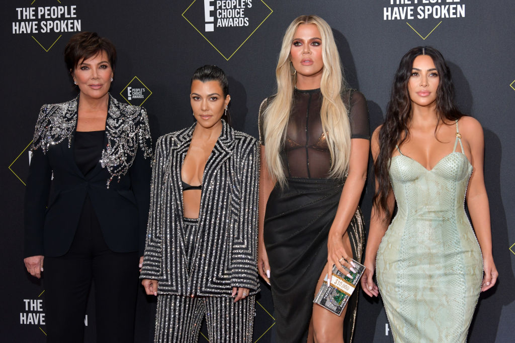 Kris Jenner, Kourtney Kardashian, Khloé Kardashian, and Kim Kardashian West at 2019 E! People's Choice Awards 