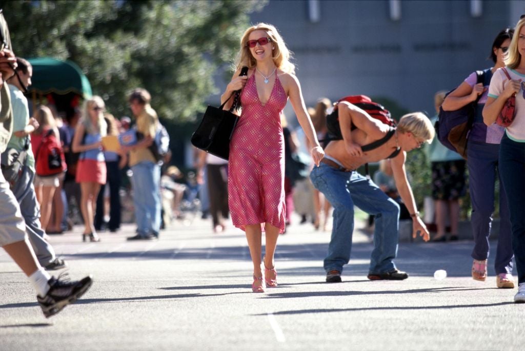 Reese Witherspoon acts in a scene from Metro-Goldwyn Mayer Pictures'' comedy "Legally Blonde."