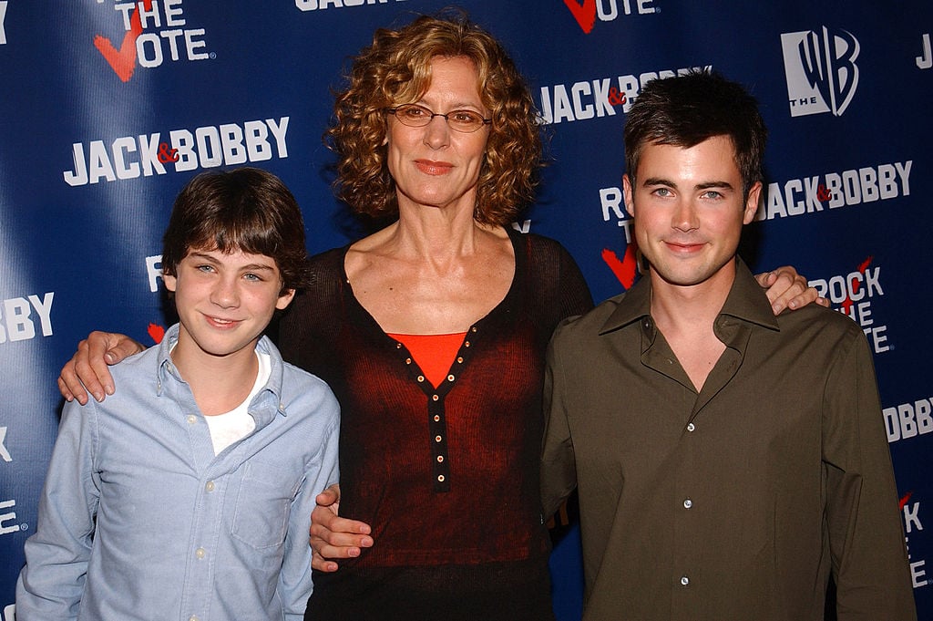 Logan Lerman and Matt Long between scenes on 'Jack and Bobby'