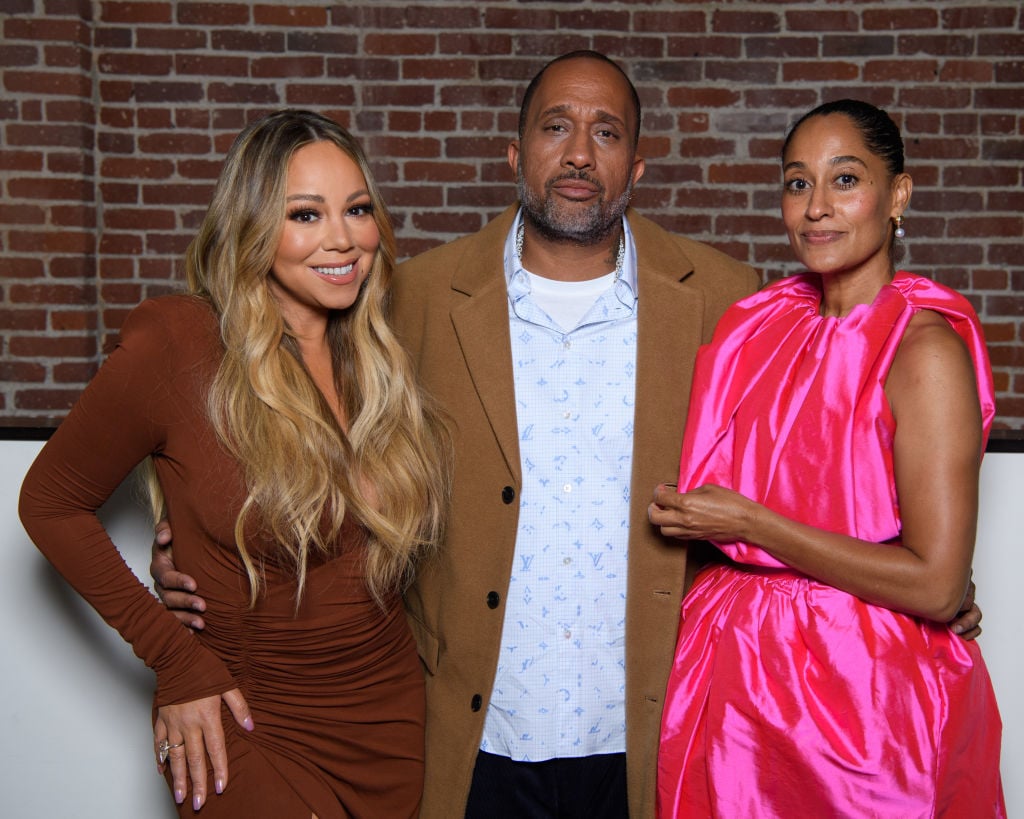 Kenya Barris and Tracee Ellis Ross with Mariah Carey